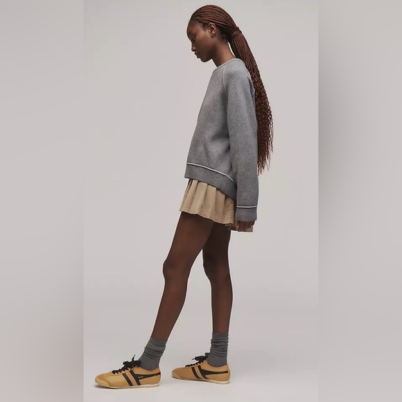 Pilcro Anthropology Heather Gray Oaklyn Crewneck Sweatshirt size M - Picture 2 of 10